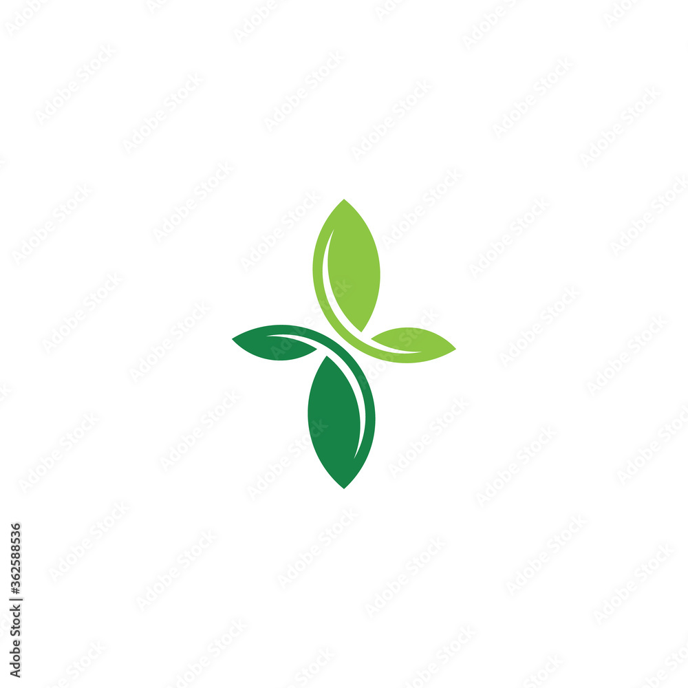 a simple Leaves logo / icon design