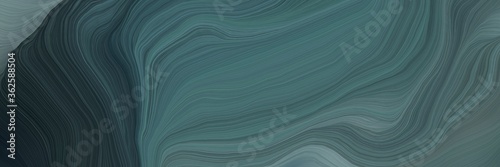 unobtrusive header with elegant modern curvy waves background design with dark slate gray, very dark blue and slate gray color
