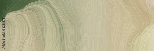 unobtrusive elegant contemporary waves illustration with tan  dark olive green and gray gray color