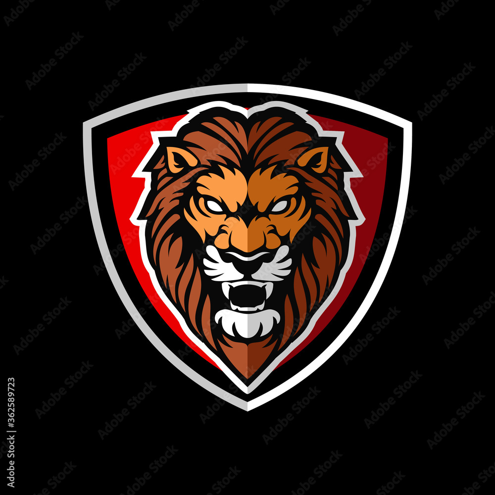 Obraz premium Lion head logo icon design