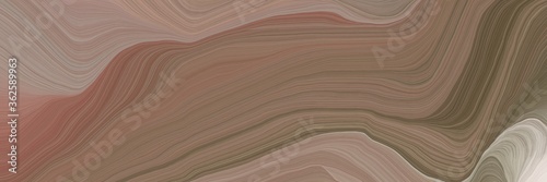 unobtrusive colorful elegant curvy swirl waves background design with pastel brown, pastel gray and rosy brown color