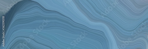 unobtrusive banner with colorful abstract waves design with cadet blue, dark slate gray and dark gray color © Eigens