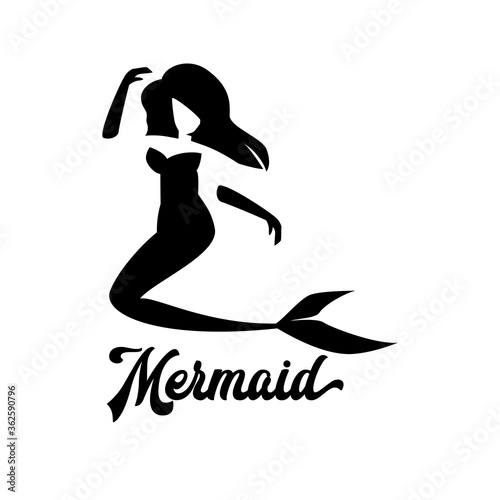 mermaid logo isolated on white background