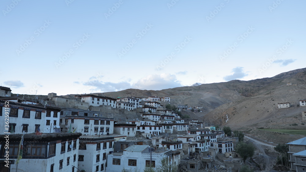 Fototapeta premium winter landscape with snow covered mountains