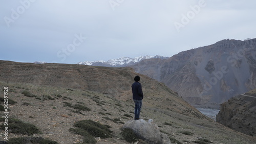 man on the top of the mountain © Shri