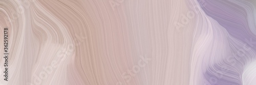 unobtrusive banner with colorful curvy background illustration with silver, dark gray and antique white color