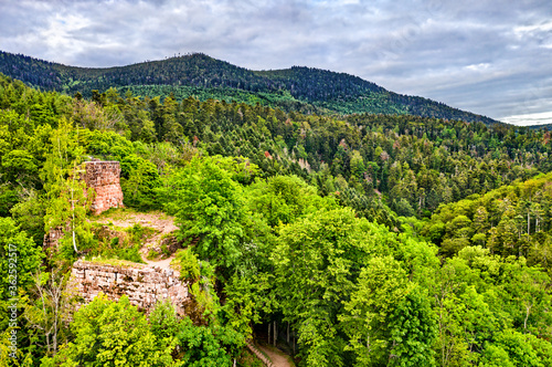 Ruins of Nideck Castle in the Vosges Mountains - Bas-Rhin, Alsace, France photo