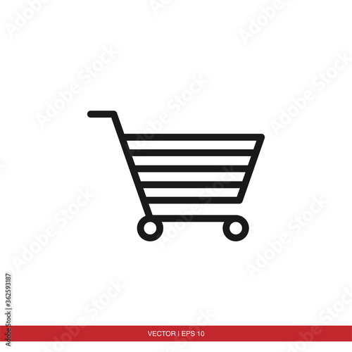 Shopping cart icon vector