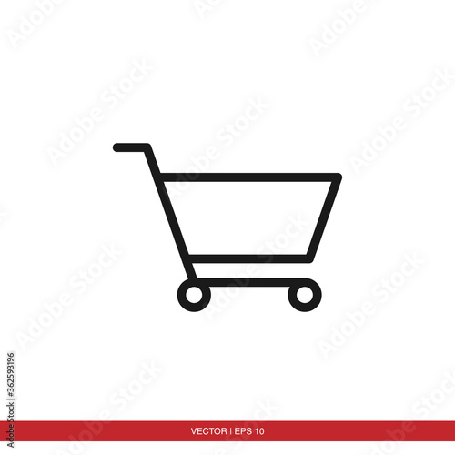 Shopping cart icon vector