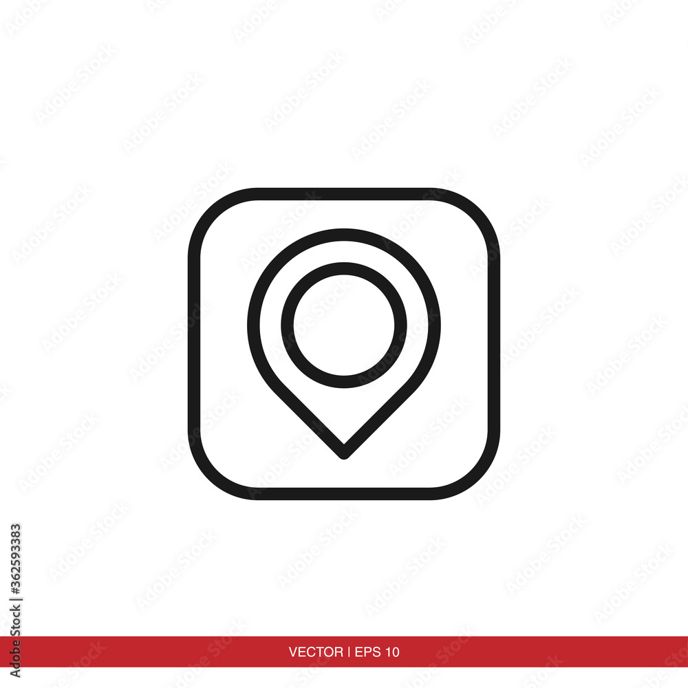Pin location navigation icon vector Pin location navigation icon vector