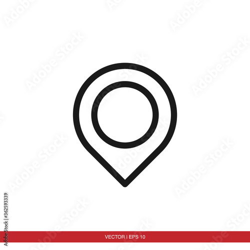 Pin location navigation icon vector