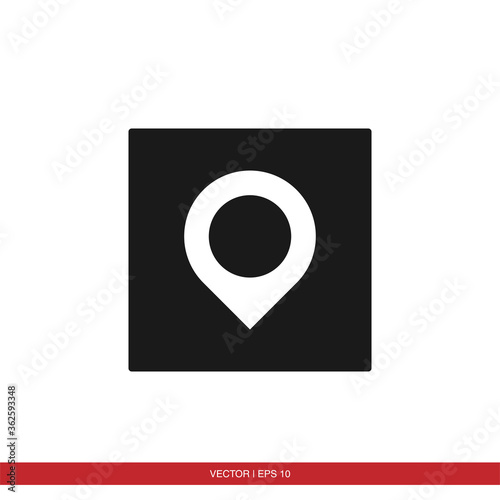 Pin location navigation icon vector