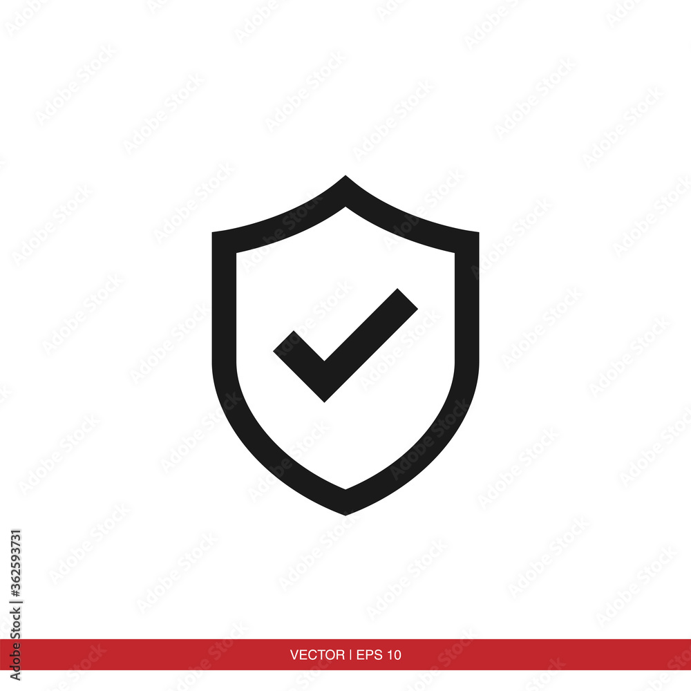 Shield check icon vector Shield check icon vector