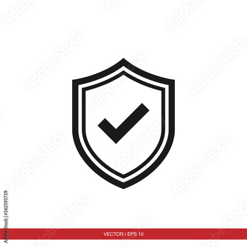 Shield check icon vector