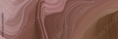 unobtrusive colorful modern soft curvy waves background design with pastel brown, rosy brown and old mauve color