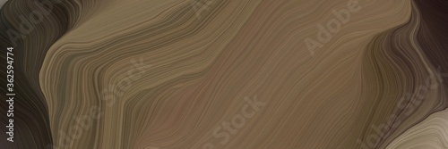 unobtrusive header with elegant modern soft curvy waves background design with pastel brown  very dark green and rosy brown color