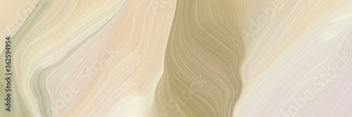 unobtrusive elegant abstract waves illustration with pastel gray, dark khaki and antique white color