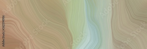 unobtrusive header with elegant modern soft curvy waves background design with rosy brown, pastel blue and ash gray color