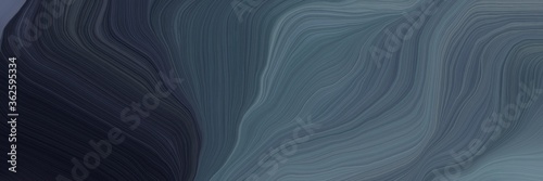 unobtrusive header with colorful modern soft curvy waves background design with dark slate gray, very dark blue and slate gray color