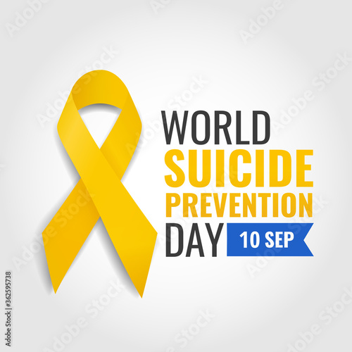 Vector Illustration of world suicide prevention day
 photo