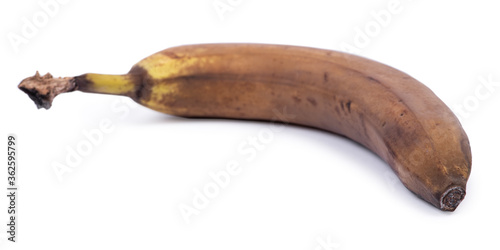 Single closed overripe banana