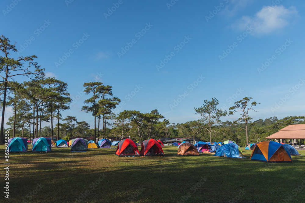 camping in the mountains