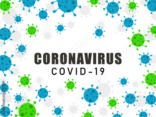 Coronavirus, COVID-19 background. Pandemic medical concept. Vector illustration.