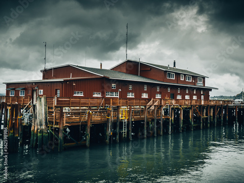 Photos Red wooden building on old fishing pier in downtown Astoria, Oregon