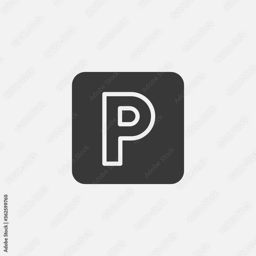 Parking sign icon. Park place symbol modern, simple, vector, icon for website design, mobile app, ui. Vector Illustration Parking sign icon. Park place symbol modern, simple, vector, icon for website design, mobile app, ui. Vector Illustration