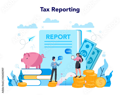 Accountant office manager. Professional bookkeeper. Concept of