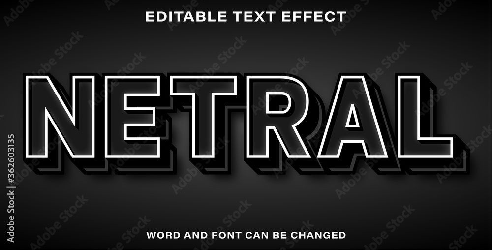 Text effect style netral Text effect style netral