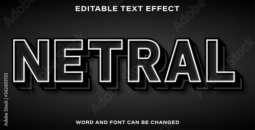 Text effect style netral