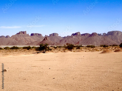 Mountain range in the Algerian sahara 