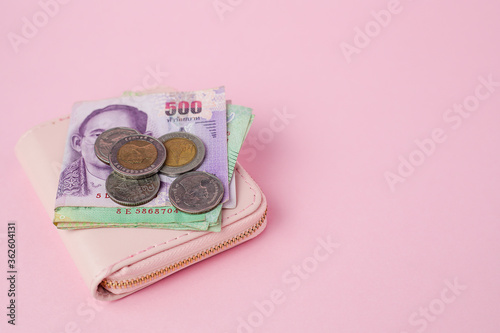 Thai currency banknote and ...