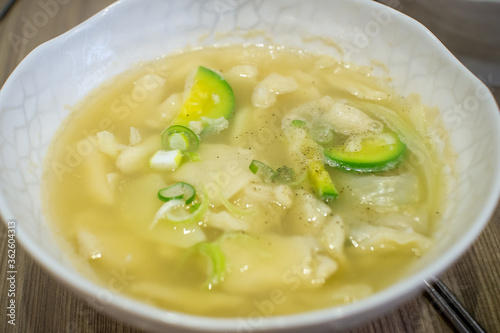 Wallpaper Mural Korean traditional food - flour dough soup Torontodigital.ca