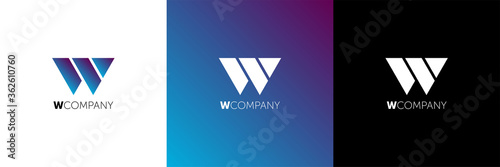 Letter W Abstract Logo Symbol. logo w