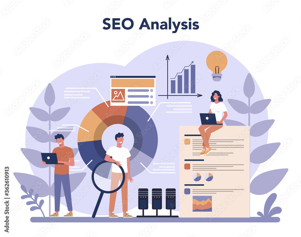 SEO concept. Idea of search engine optimization for website