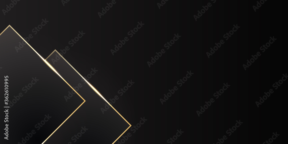 Black Gold Presentation Background. Vector illustration design for ...