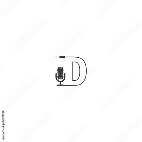 Letter D and podcast logo