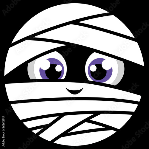 Cute Mummy Face Vector