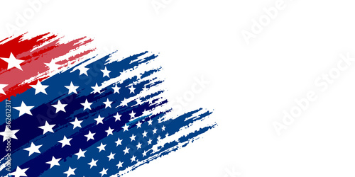 November 11, honoring all who served, posters, modern brush design vector illustration. Happy Memorial Day banner. National american holiday. Blurry american flag. Vector backgroun
