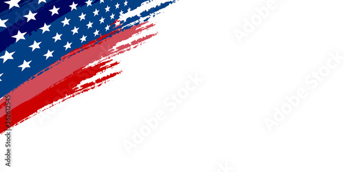 November 11, honoring all who served, posters, modern brush design vector illustration. Happy Memorial Day banner. National american holiday. Blurry american flag. Vector backgroun
