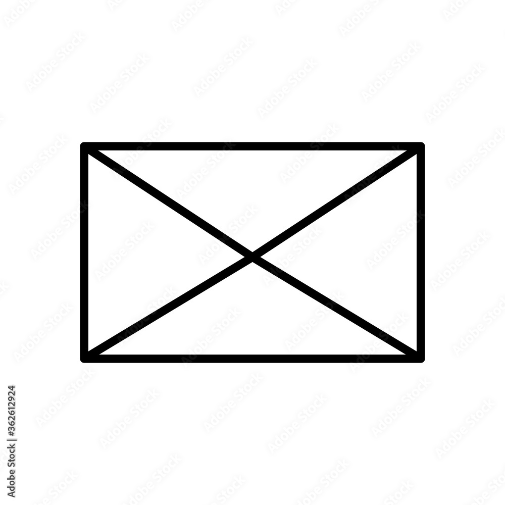 envelope icon image, line style
