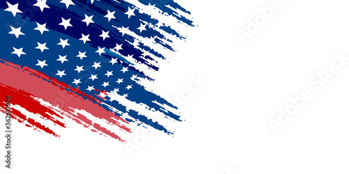 American Independence Day celebrations. greeting design with USA patriotic colors. Collection of greeting background designs, 4th of july, social media promotional content. Vector illustration
