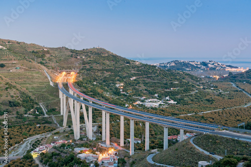 Bridge of the Autovia del Mediterraneo on its way through Almuñecar, on the tropical coast.