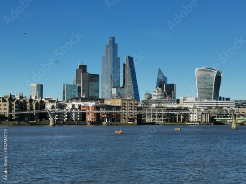 London city scape on Thames river