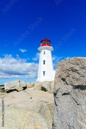 Lighthouse of the fishing village Peggys Cove © RnDmS