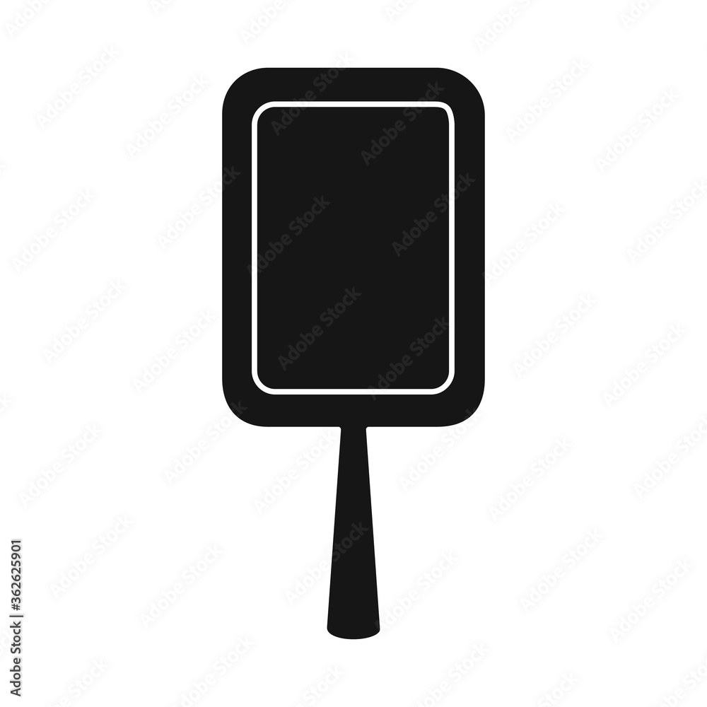 Isolated object of mirror and gold logo. Graphic of mirror and handle vector icon for stock. Isolated object of mirror and gold logo. Graphic of mirror and handle vector icon for stock.