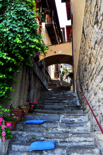 Narrow Italian street in Varenna