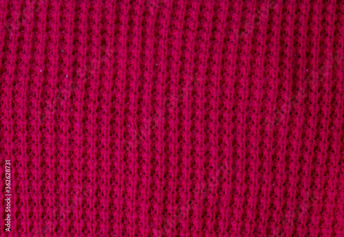 Red wool knitted background